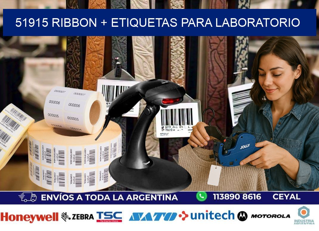 51915 ribbon + etiquetas para laboratorio