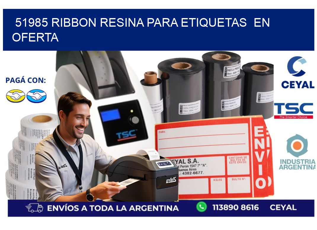 51985 ribbon resina para etiquetas en oferta