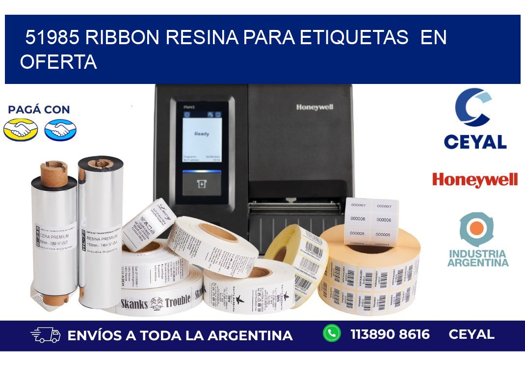 51985 ribbon resina para etiquetas en oferta