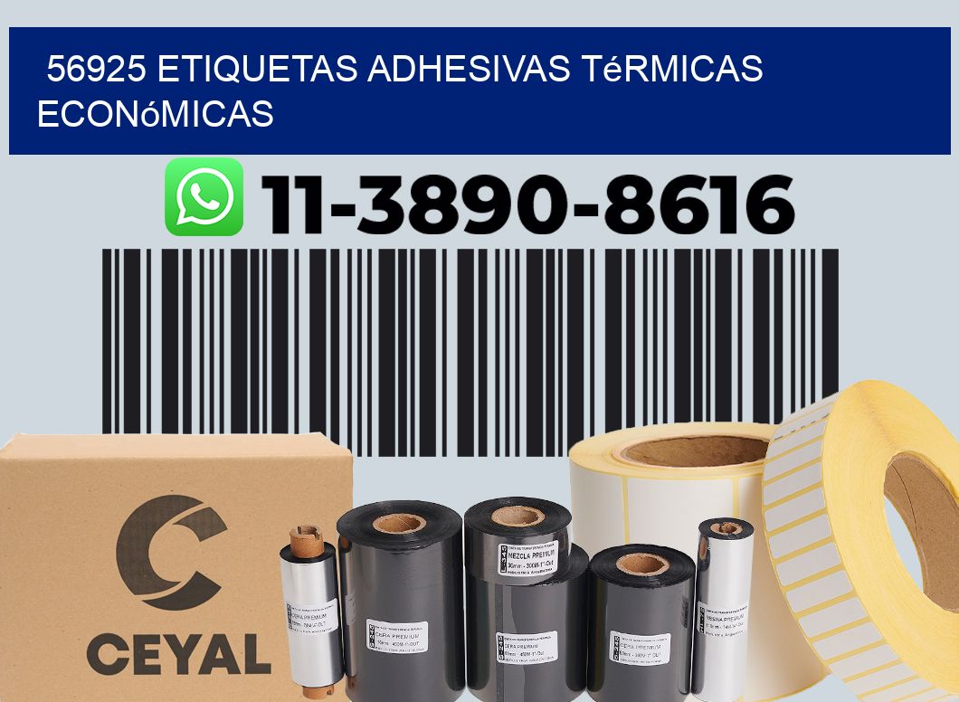 56925 etiquetas adhesivas térmicas económicas