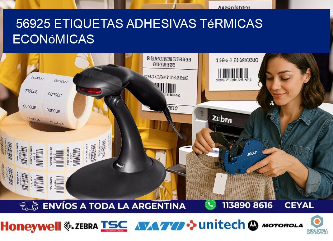 56925 etiquetas adhesivas térmicas económicas