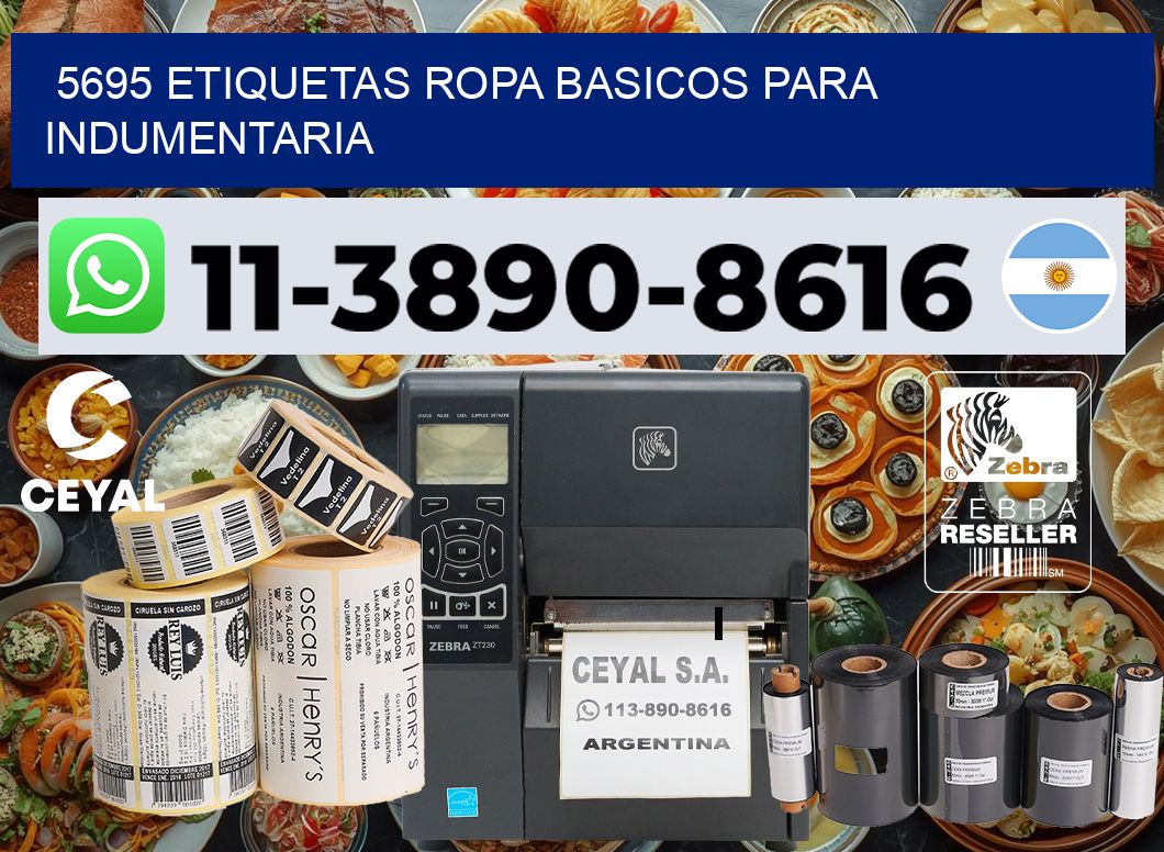 5695 Etiquetas ropa basicos para indumentaria