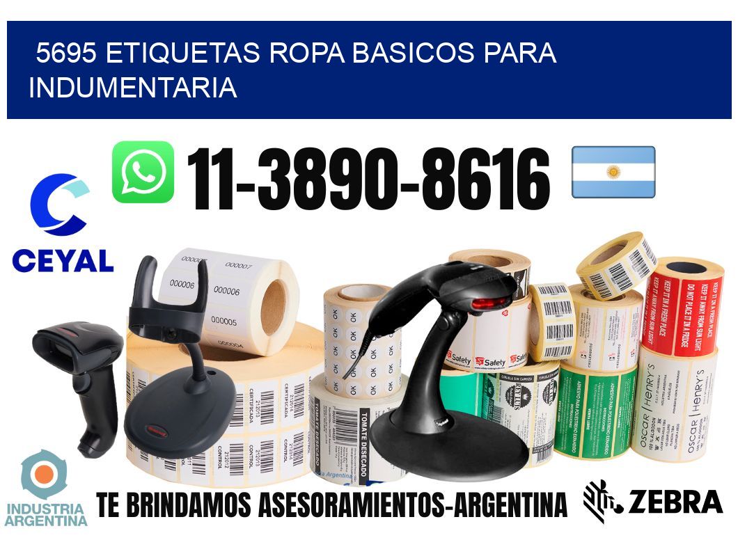 5695 Etiquetas ropa basicos para indumentaria