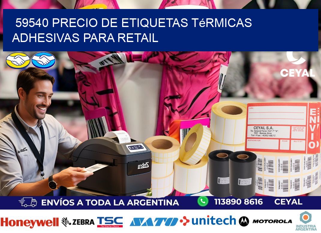 59540 precio de etiquetas térmicas adhesivas para retail