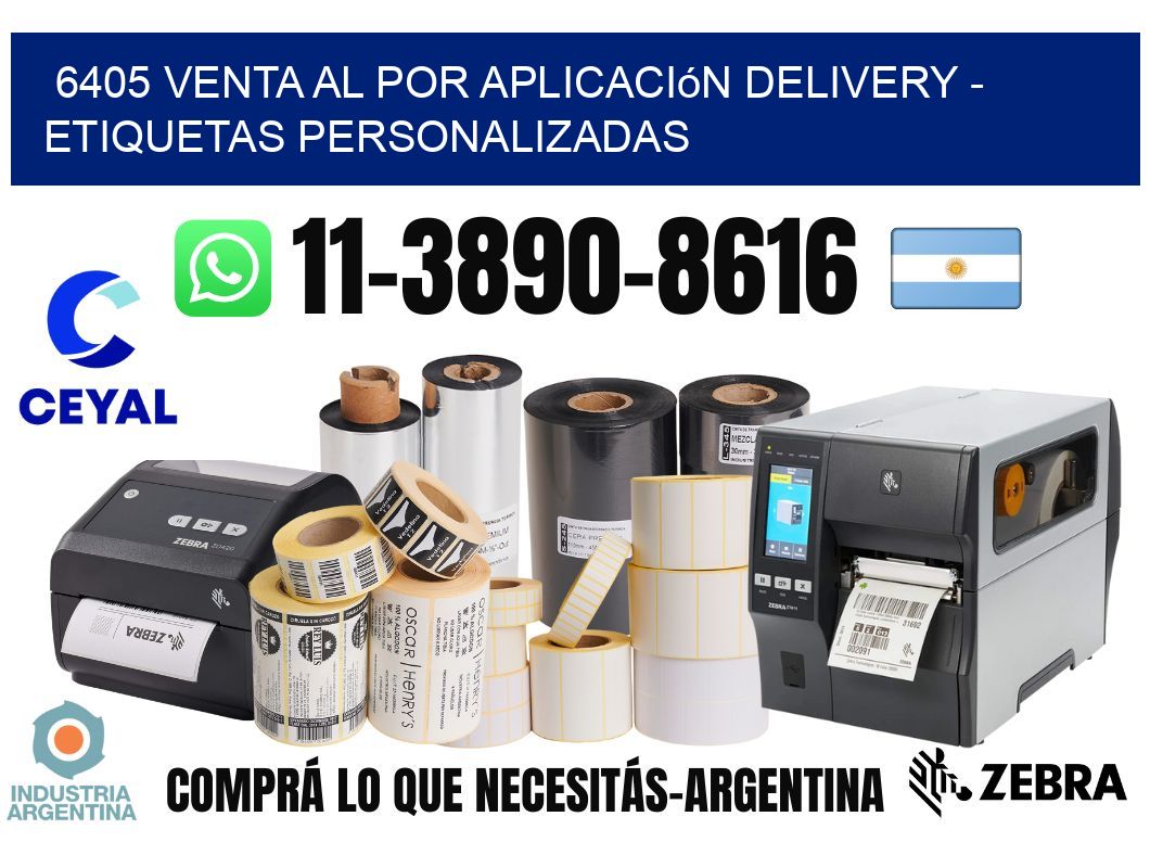 6405 Venta al Por Aplicación delivery - Etiquetas Personalizadas