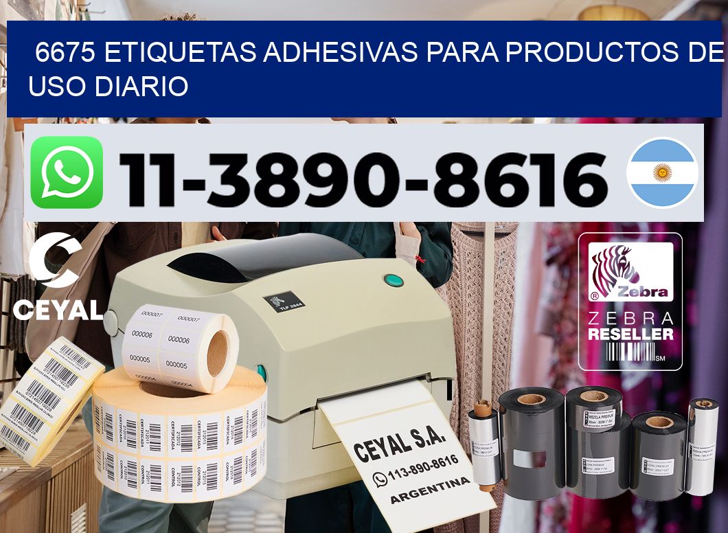 6675 Etiquetas adhesivas para productos de uso diario