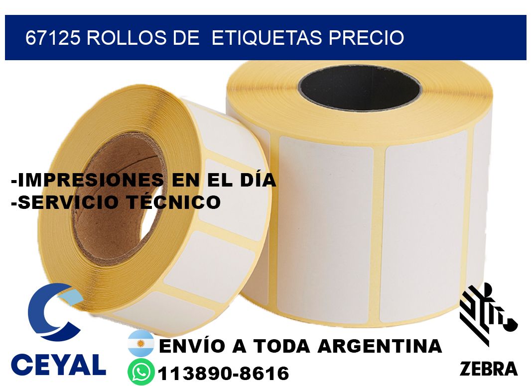 67125 rollos de  etiquetas precio