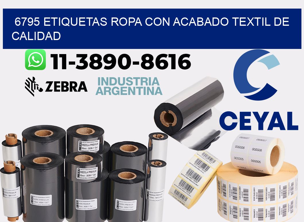 6795 Etiquetas ropa con acabado textil de calidad
