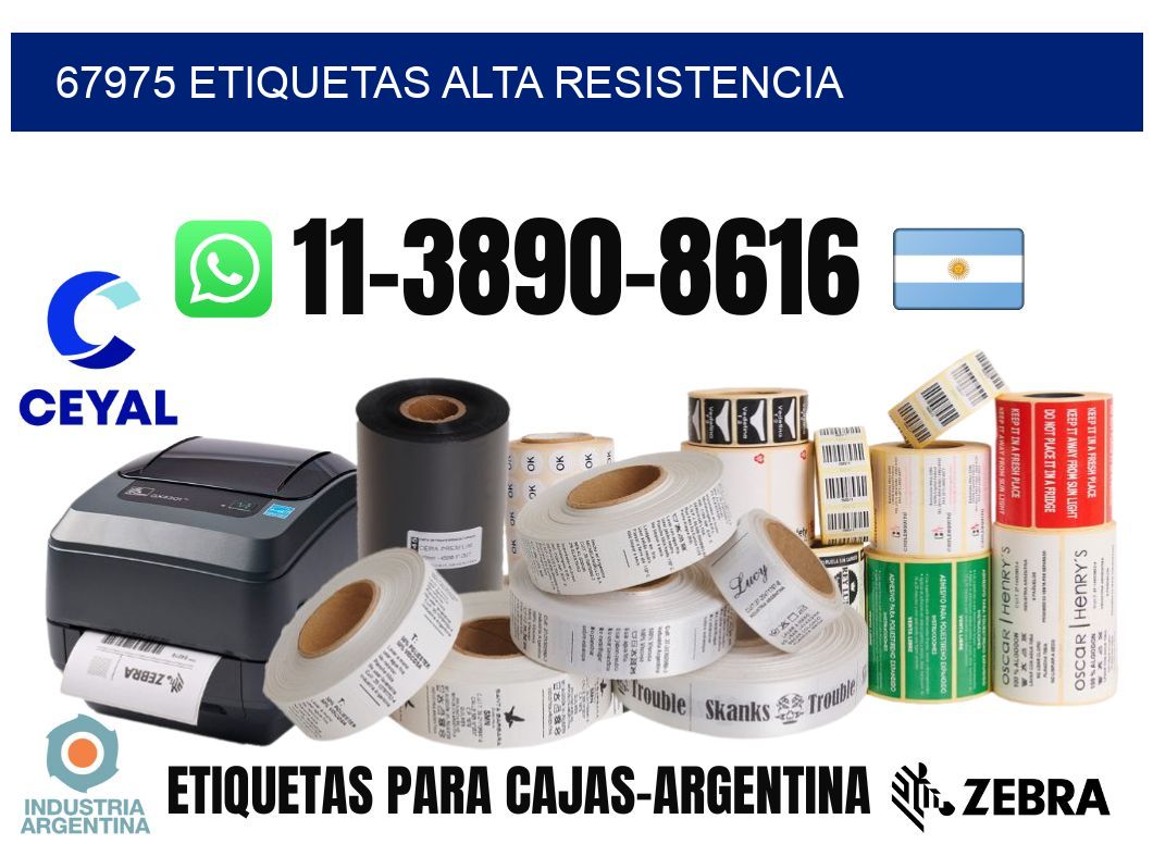 67975 etiquetas alta resistencia