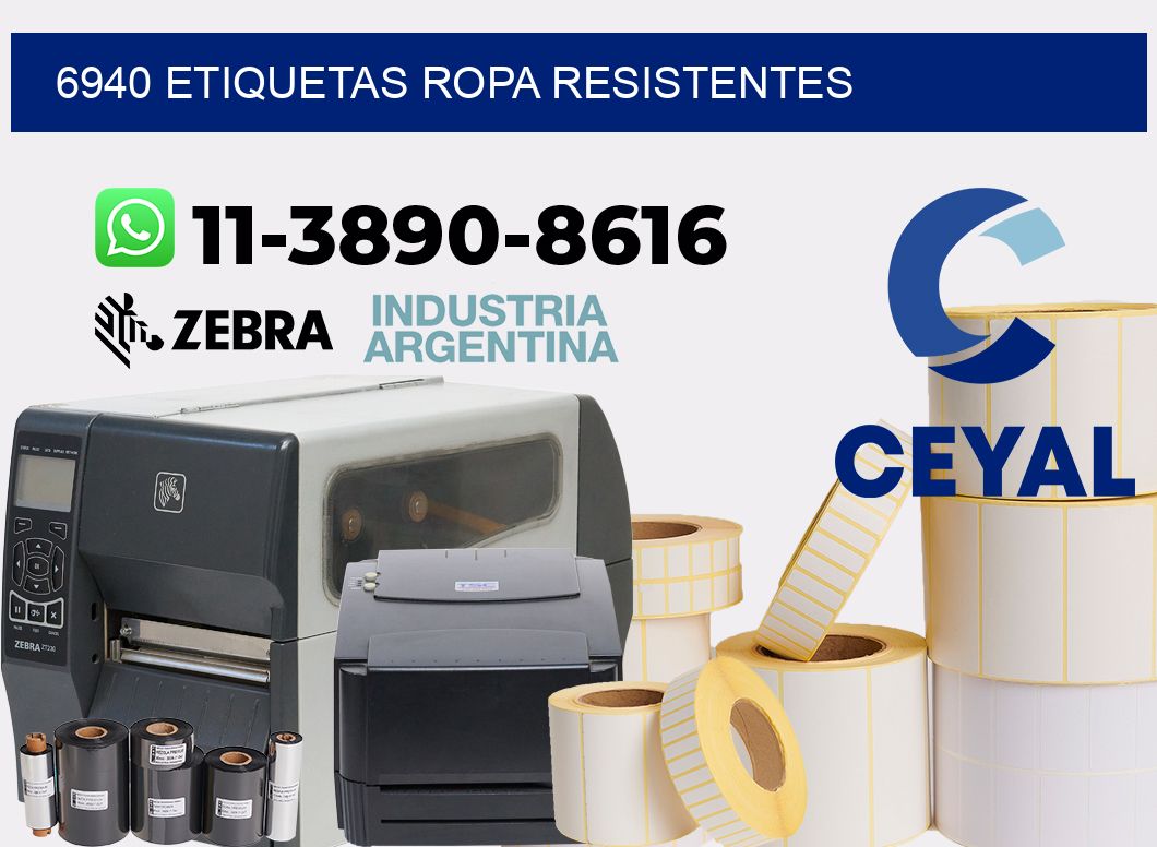 6940 Etiquetas ropa resistentes