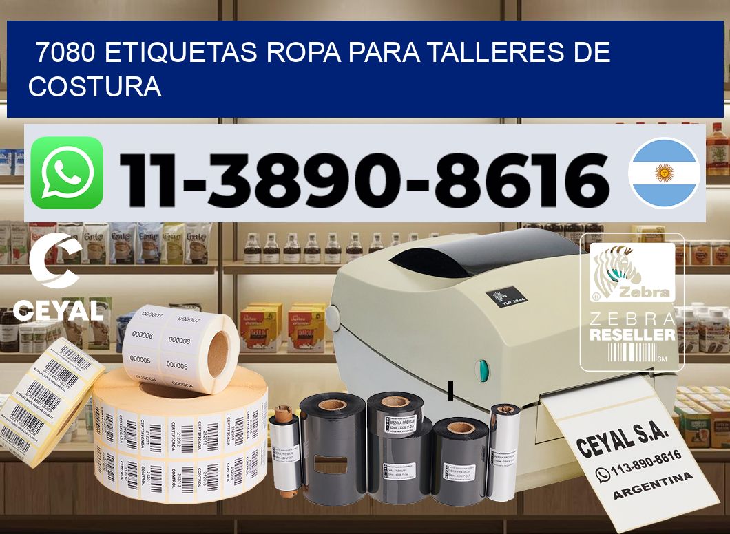 7080 Etiquetas ropa para talleres de costura