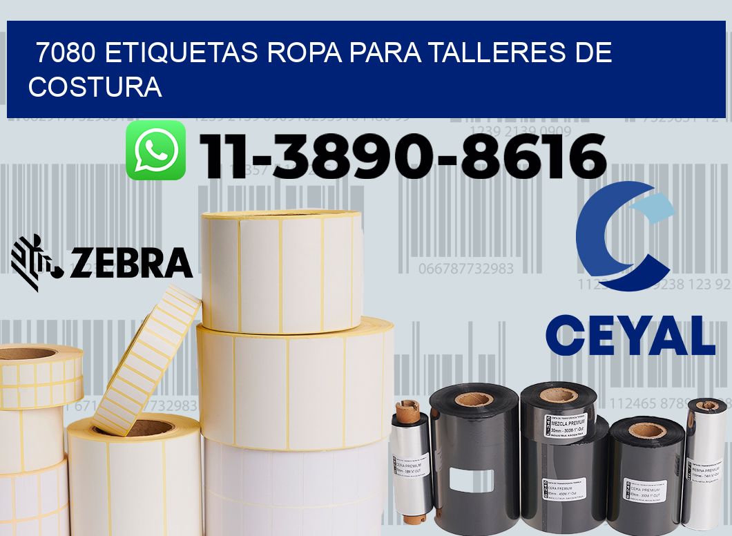 7080 Etiquetas ropa para talleres de costura