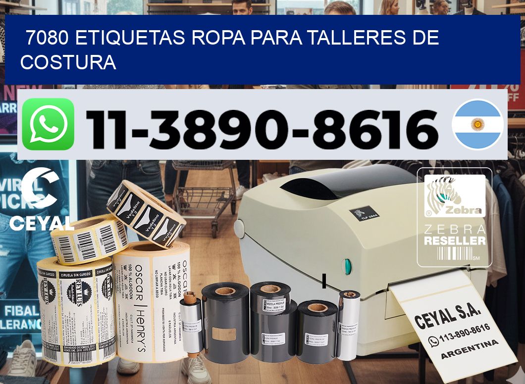 7080 Etiquetas ropa para talleres de costura