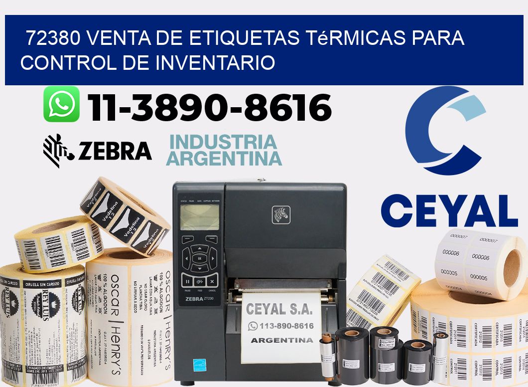 72380 venta de etiquetas térmicas para control de inventario