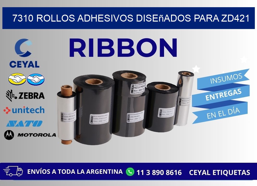 7310 rollos adhesivos diseñados para zd421