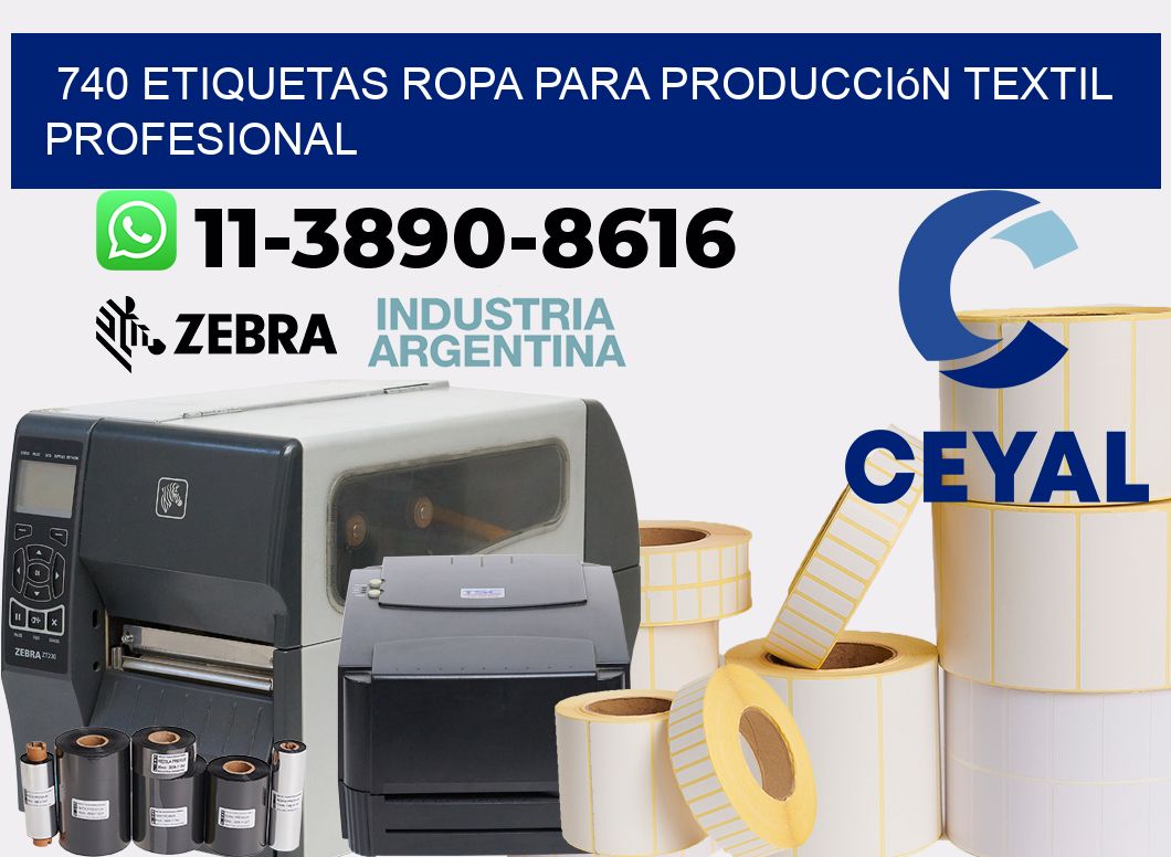 740 Etiquetas ropa para producción textil profesional