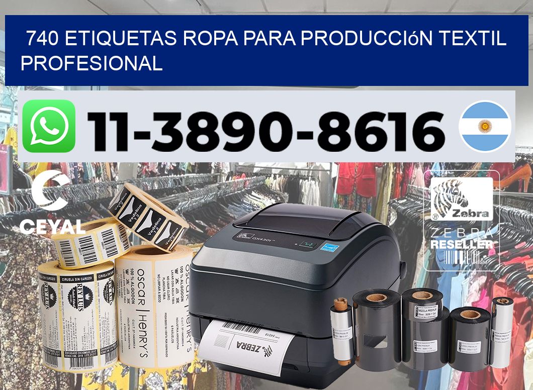 740 Etiquetas ropa para producción textil profesional