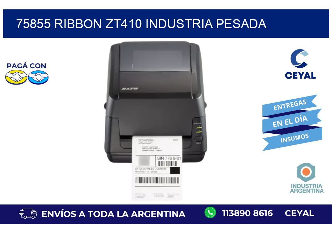 75855 ribbon zt410 industria pesada