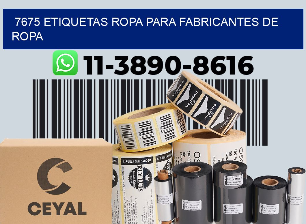 7675 Etiquetas ropa para fabricantes de ropa