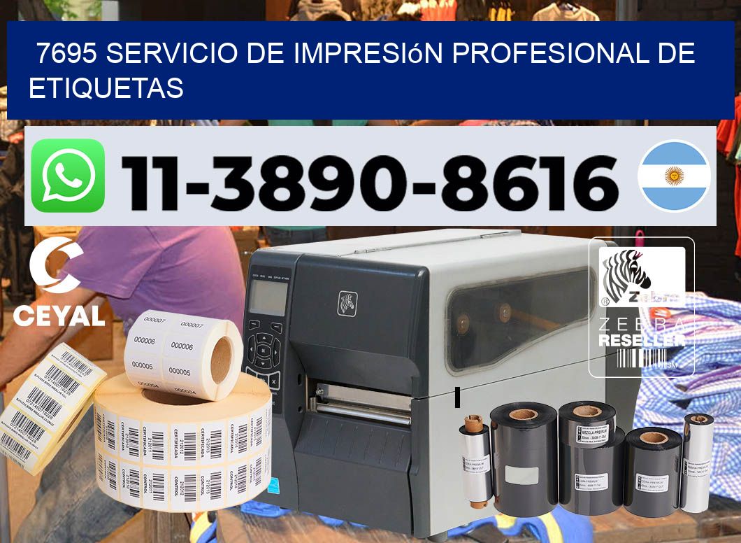 7695 Servicio de impresión profesional de etiquetas