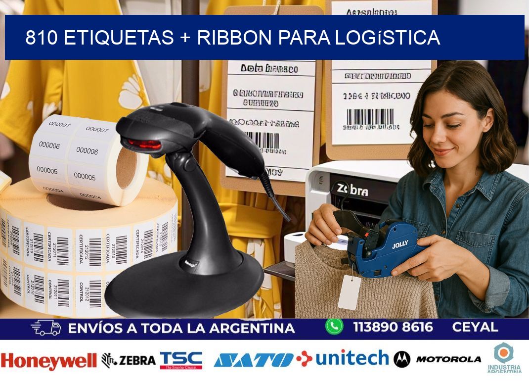 810 etiquetas + ribbon para logística