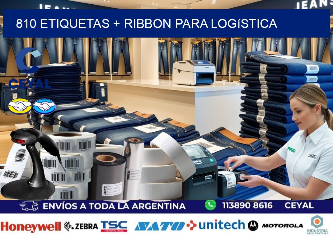 810 etiquetas + ribbon para logística