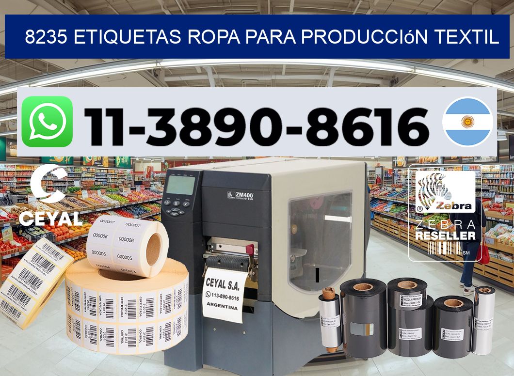 8235 Etiquetas ropa para producción textil