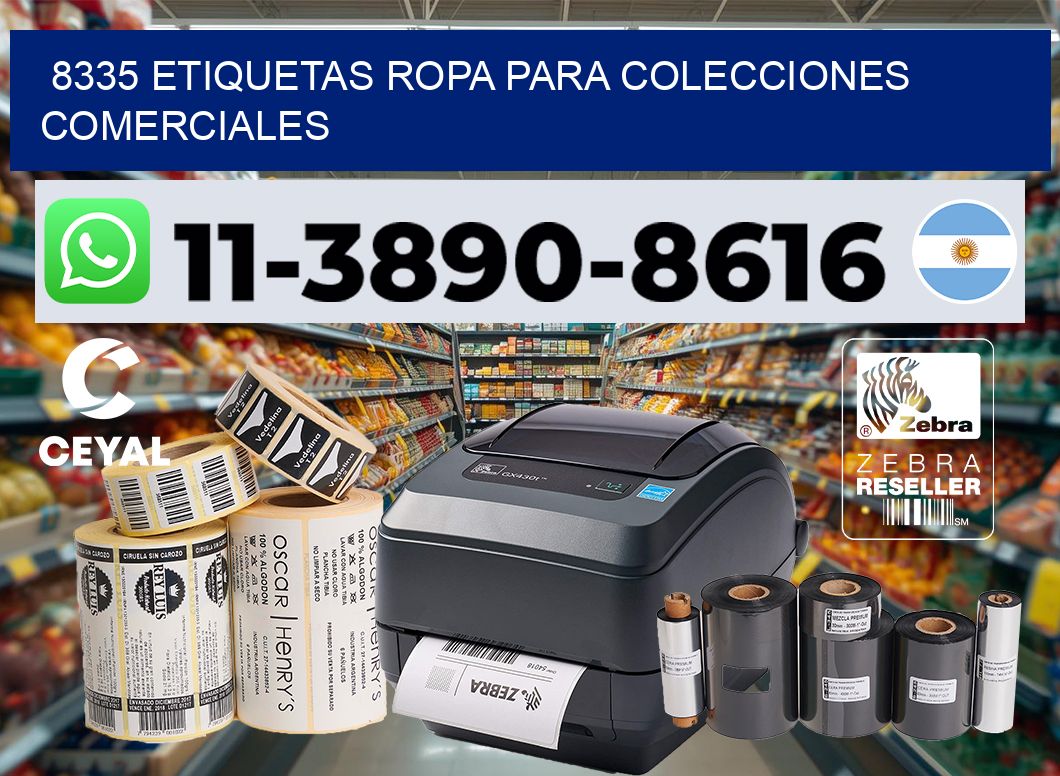8335 Etiquetas ropa para colecciones comerciales