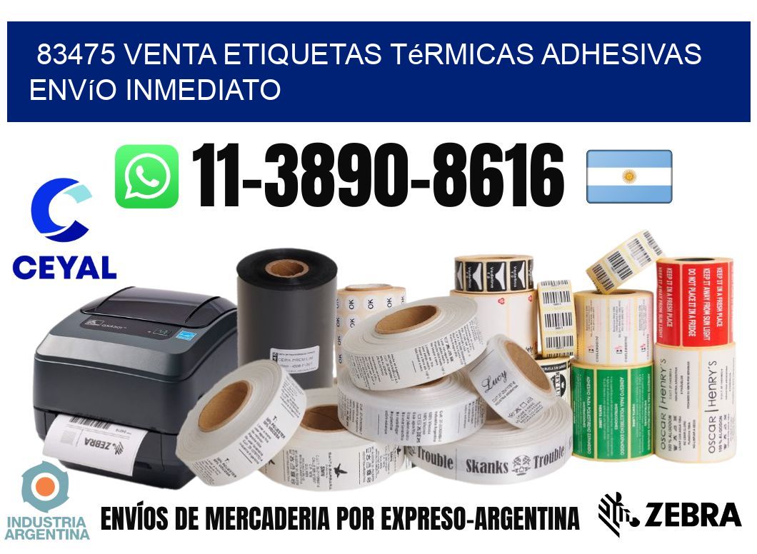 83475 venta etiquetas térmicas adhesivas envío inmediato