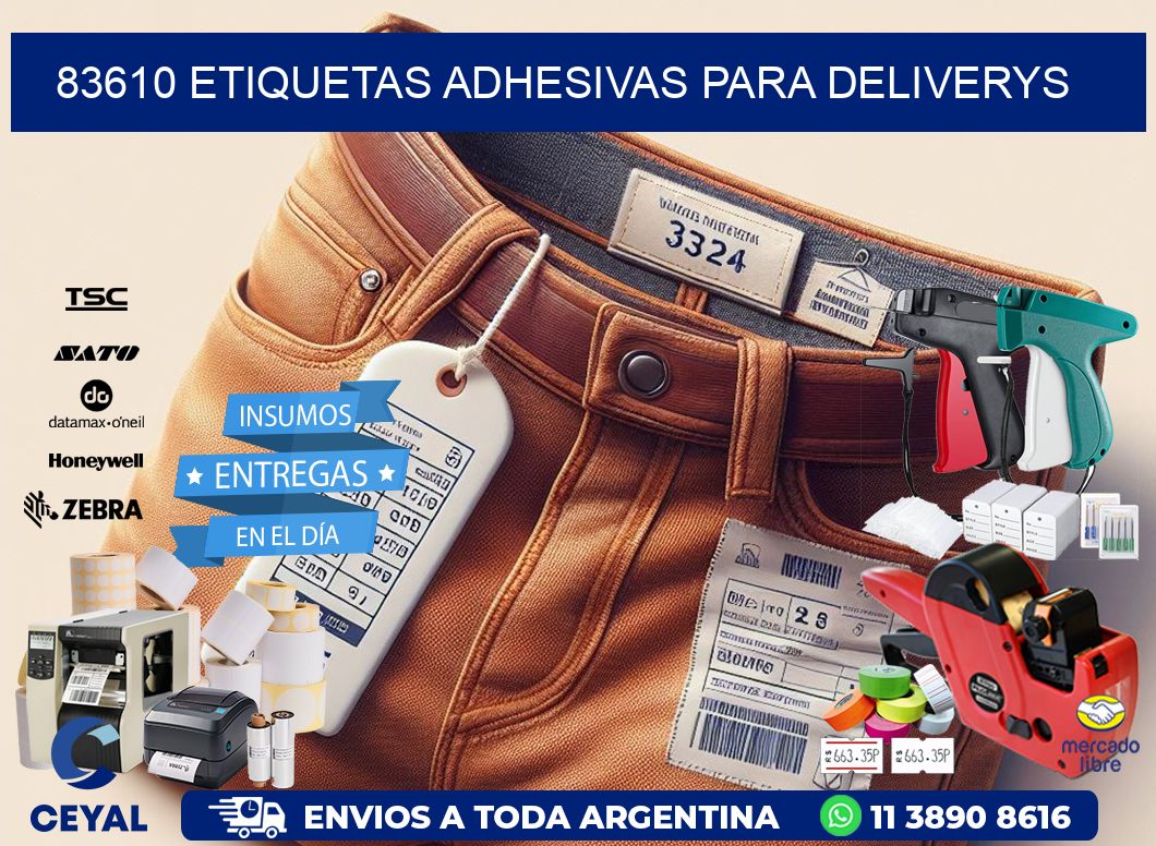 83610 etiquetas adhesivas para deliverys