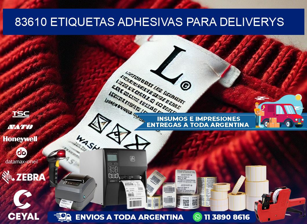83610 etiquetas adhesivas para deliverys