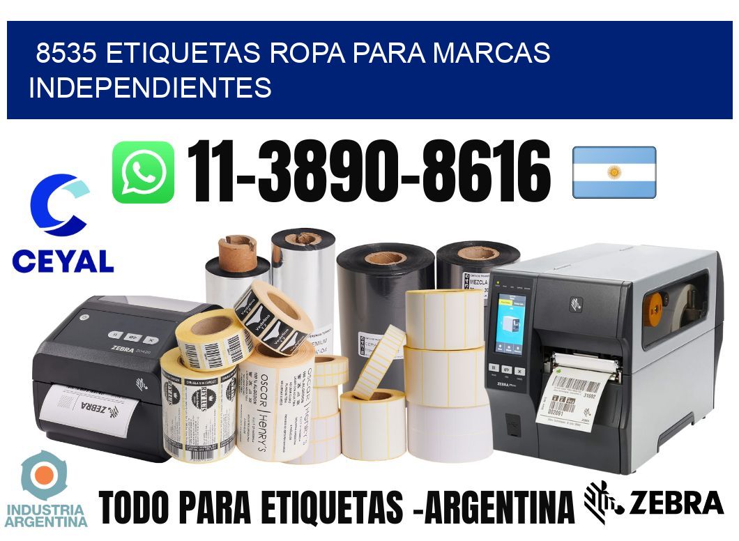 8535 Etiquetas ropa para marcas independientes