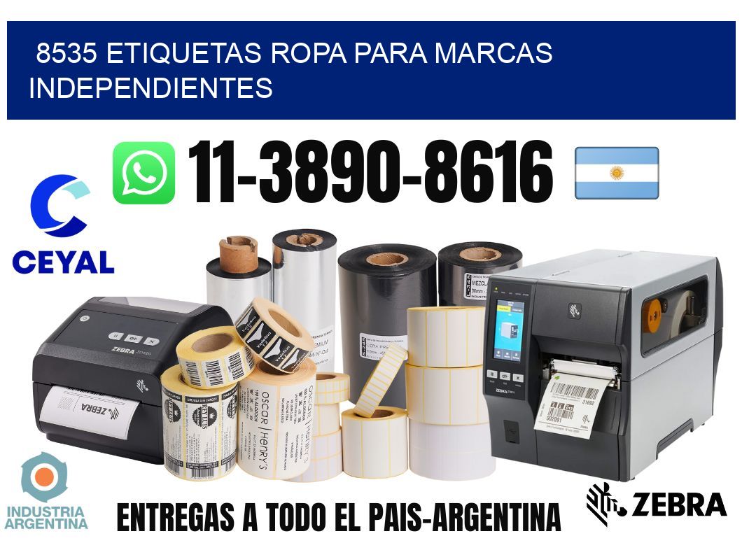 8535 Etiquetas ropa para marcas independientes