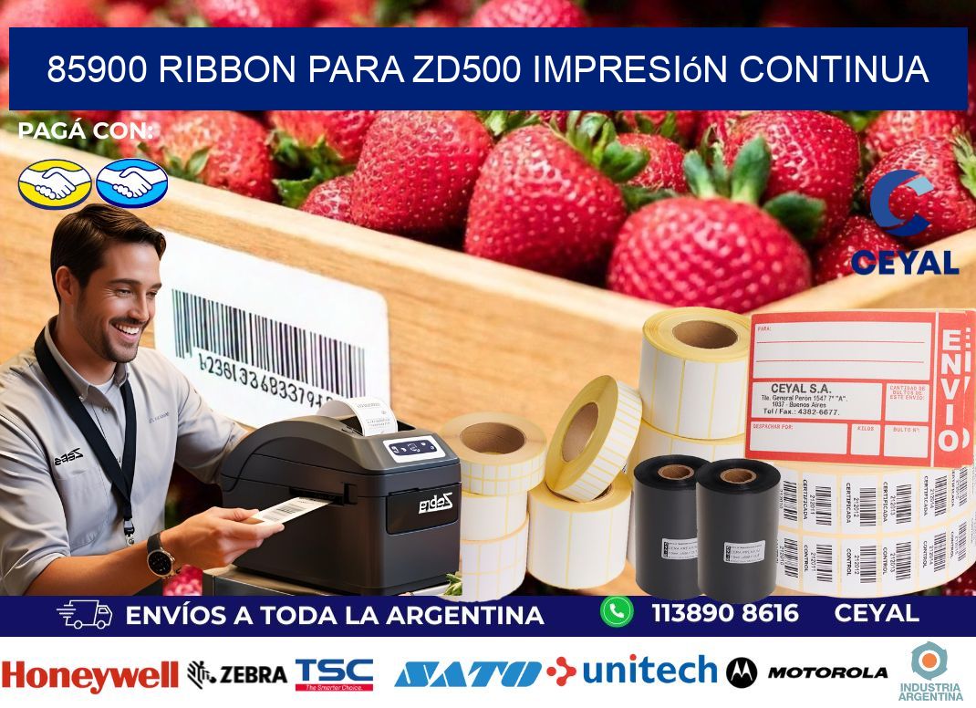 85900 ribbon para zd500 impresión continua
