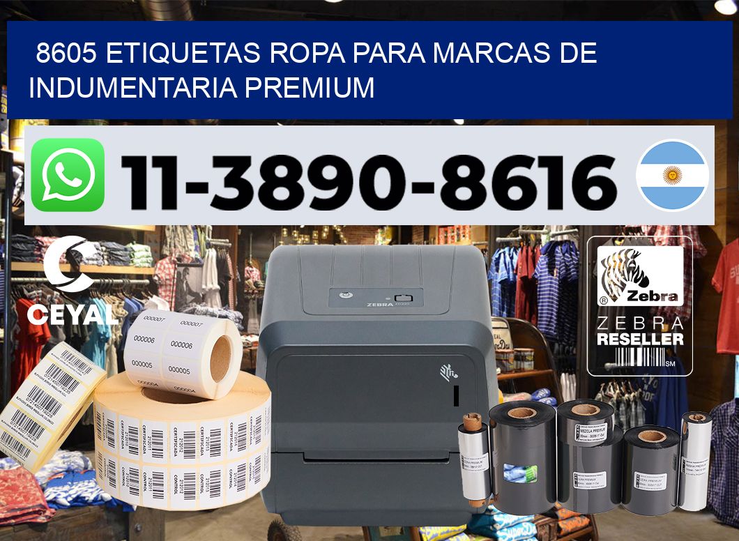 8605 Etiquetas ropa para marcas de indumentaria premium