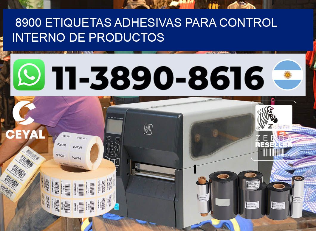 8900 Etiquetas adhesivas para control interno de productos