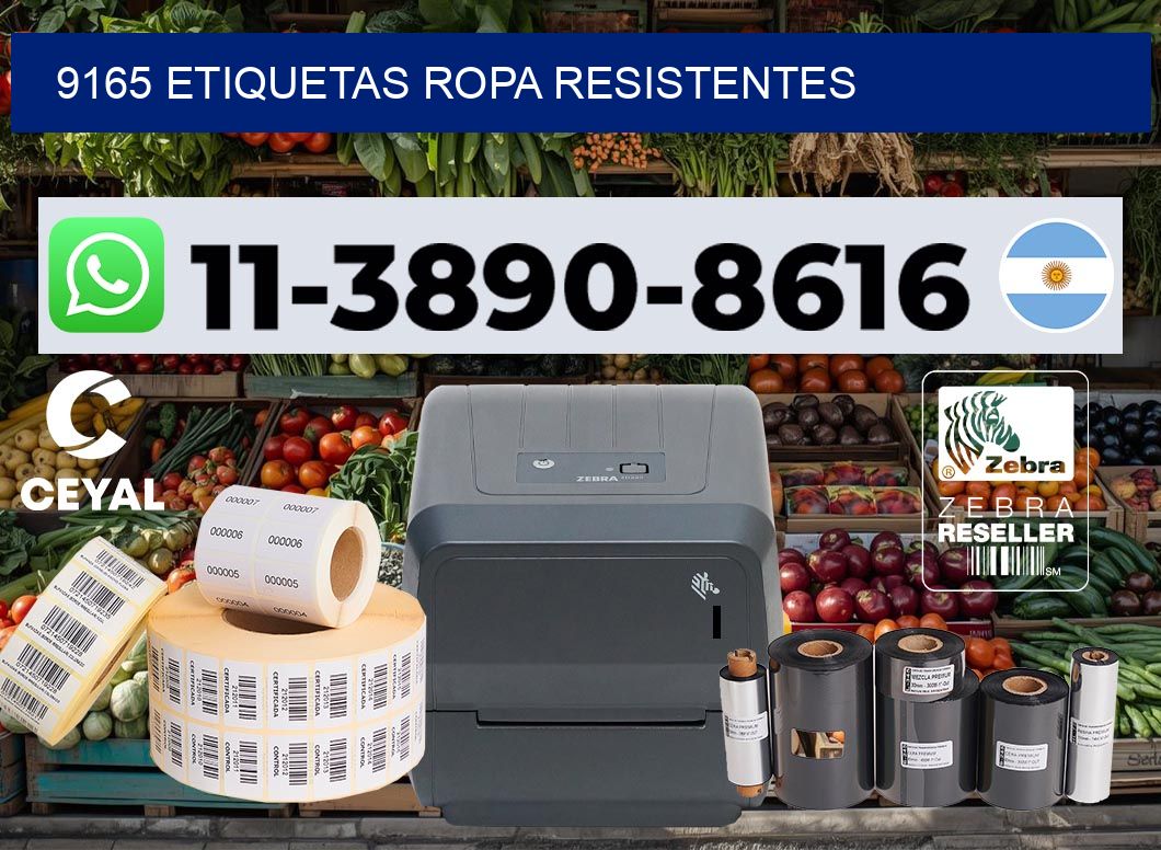 9165 Etiquetas ropa resistentes