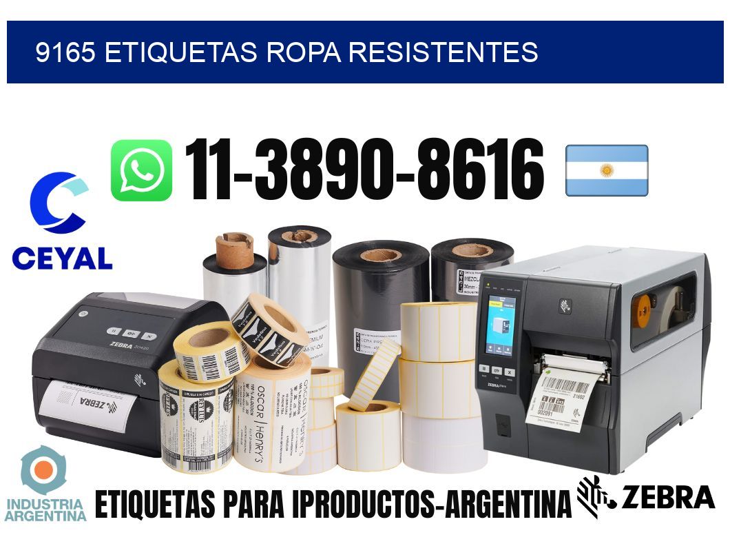 9165 Etiquetas ropa resistentes