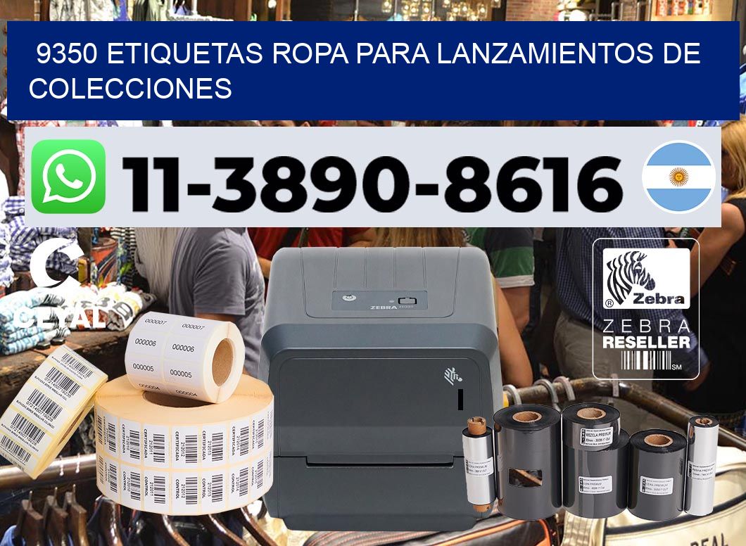 9350 Etiquetas ropa para lanzamientos de colecciones