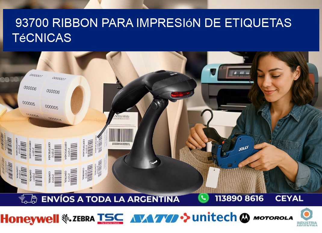 93700 ribbon para impresión de etiquetas técnicas