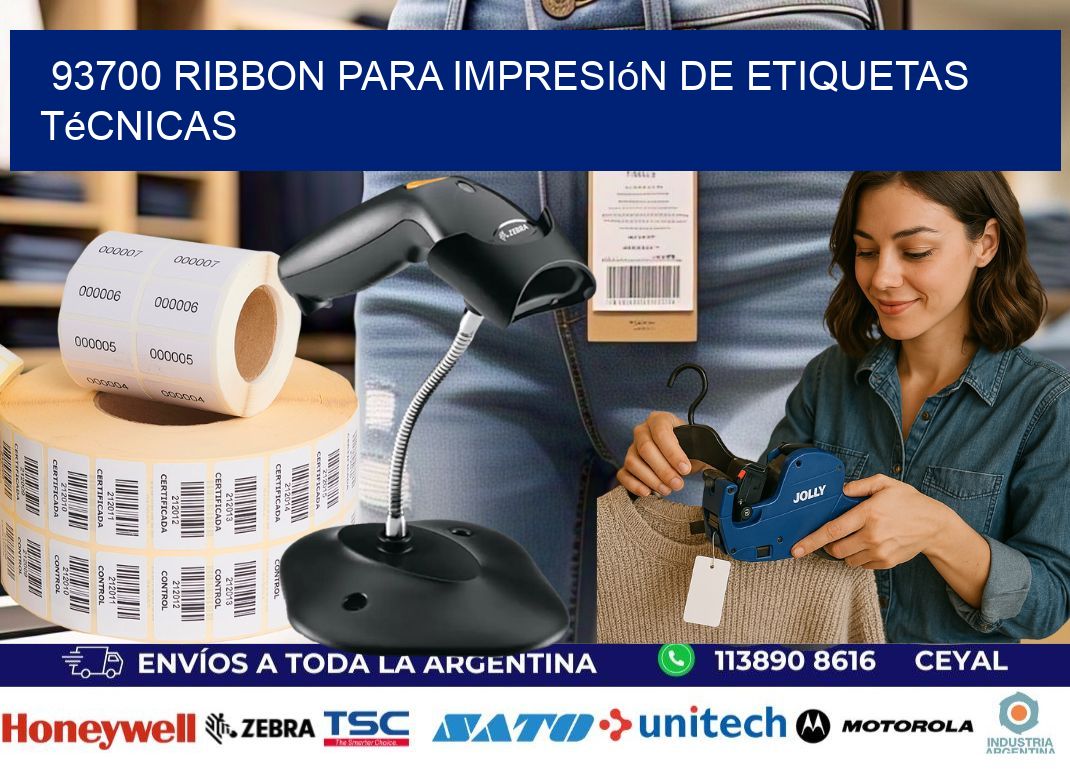 93700 ribbon para impresión de etiquetas técnicas