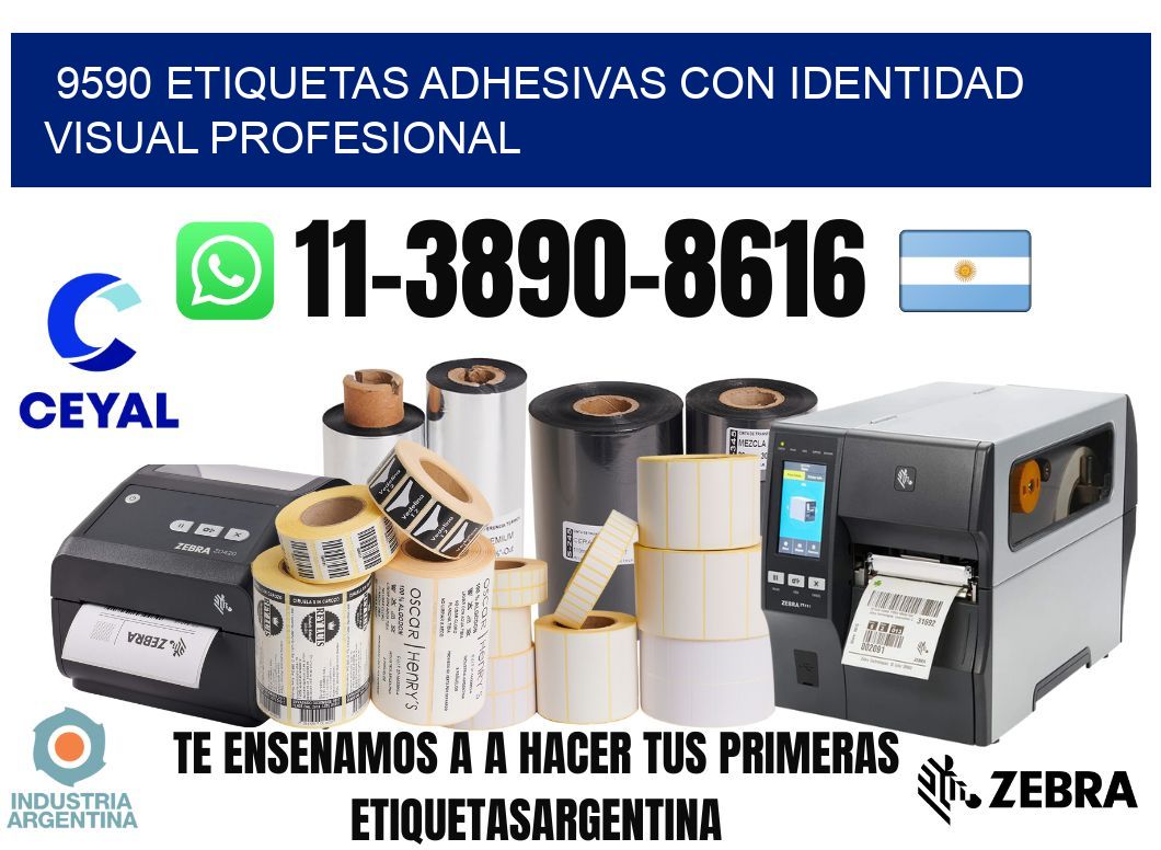 9590 Etiquetas adhesivas con identidad visual profesional