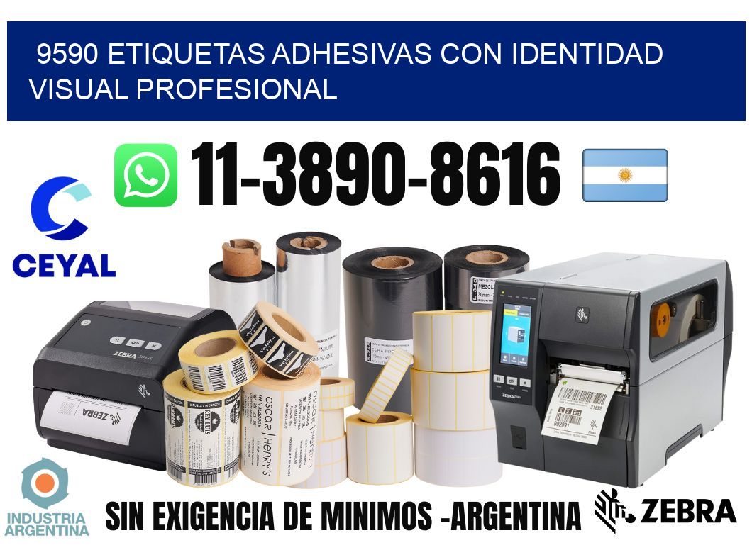 9590 Etiquetas adhesivas con identidad visual profesional