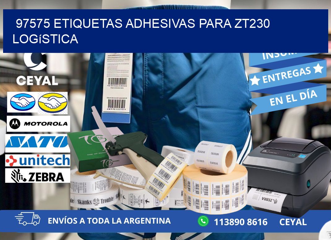 97575 etiquetas adhesivas para zt230 logística