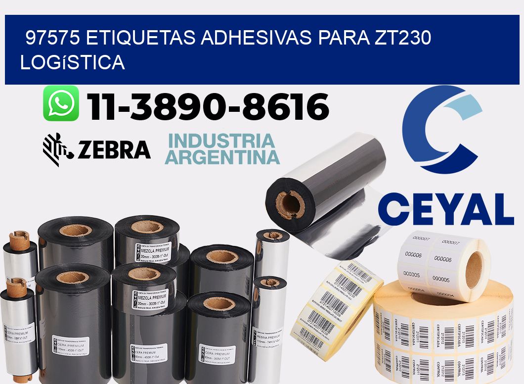 97575 etiquetas adhesivas para zt230 logística