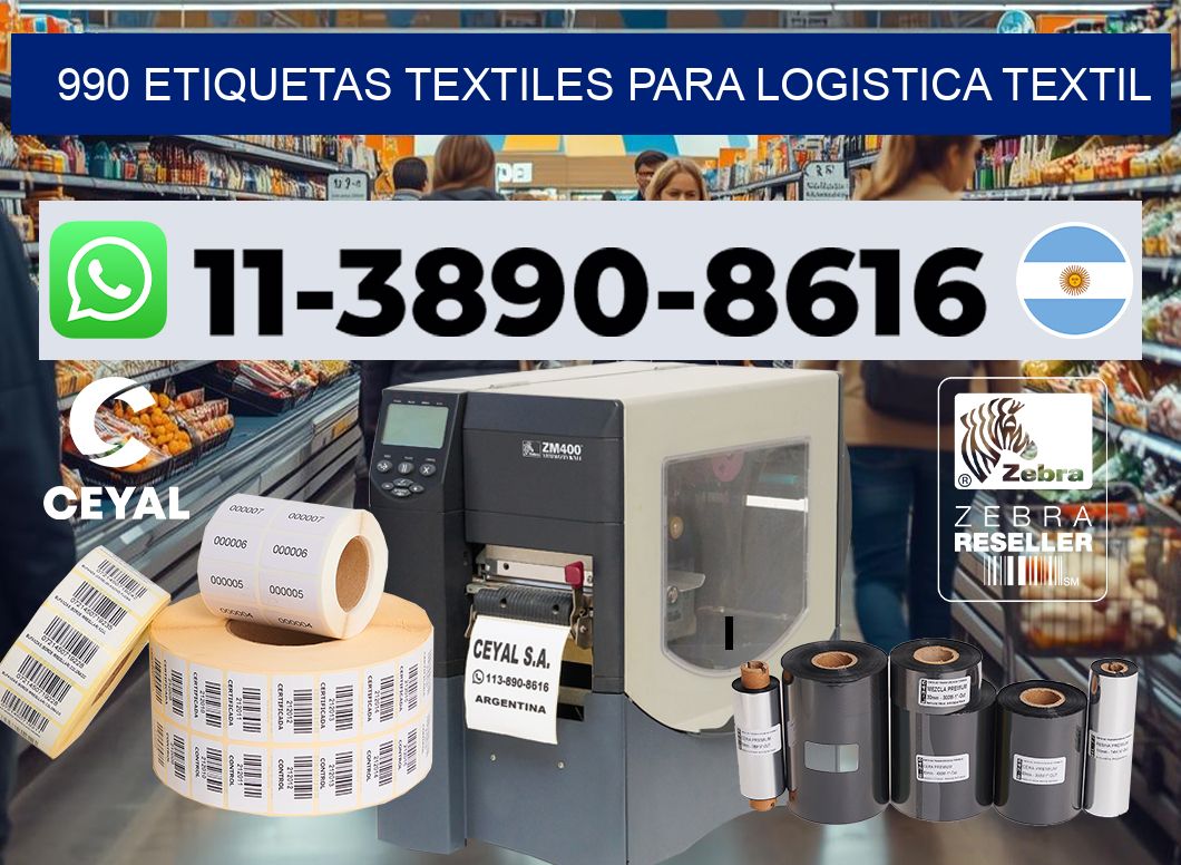 990 Etiquetas textiles para logistica textil