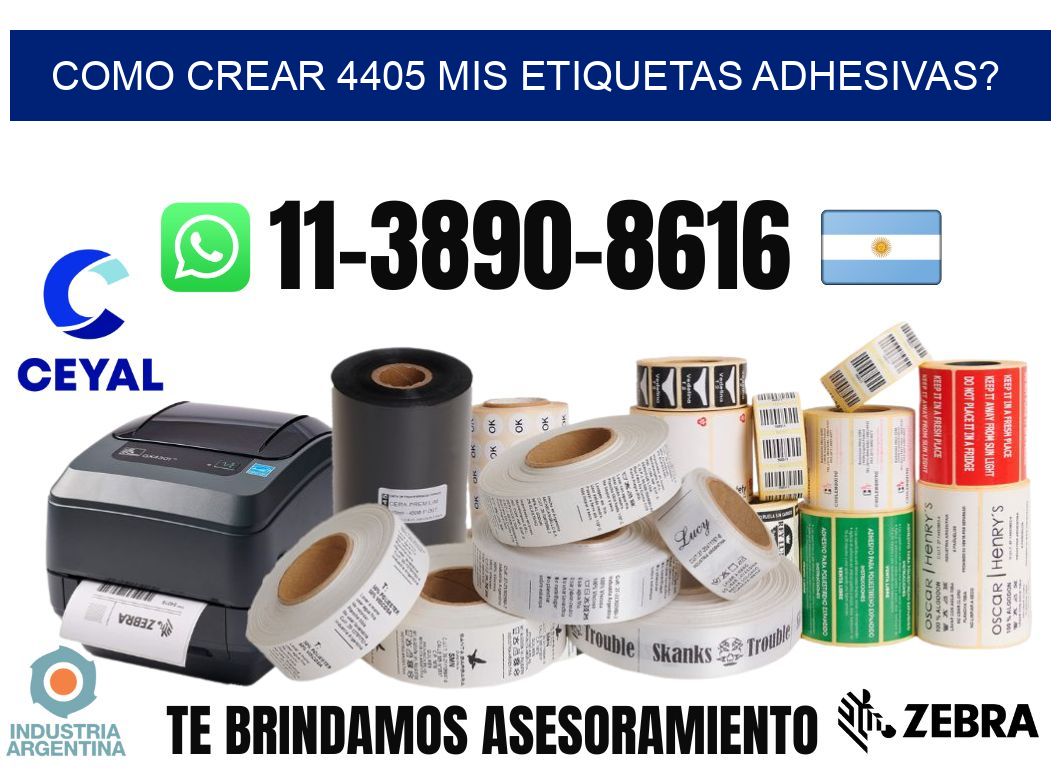 como crear 4405 mis etiquetas adhesivas?