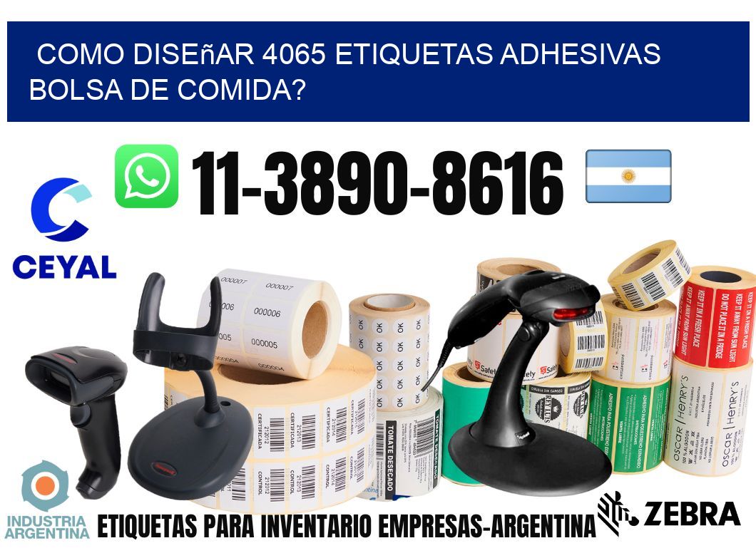 como diseñar 4065 etiquetas adhesivas bolsa de comida?
