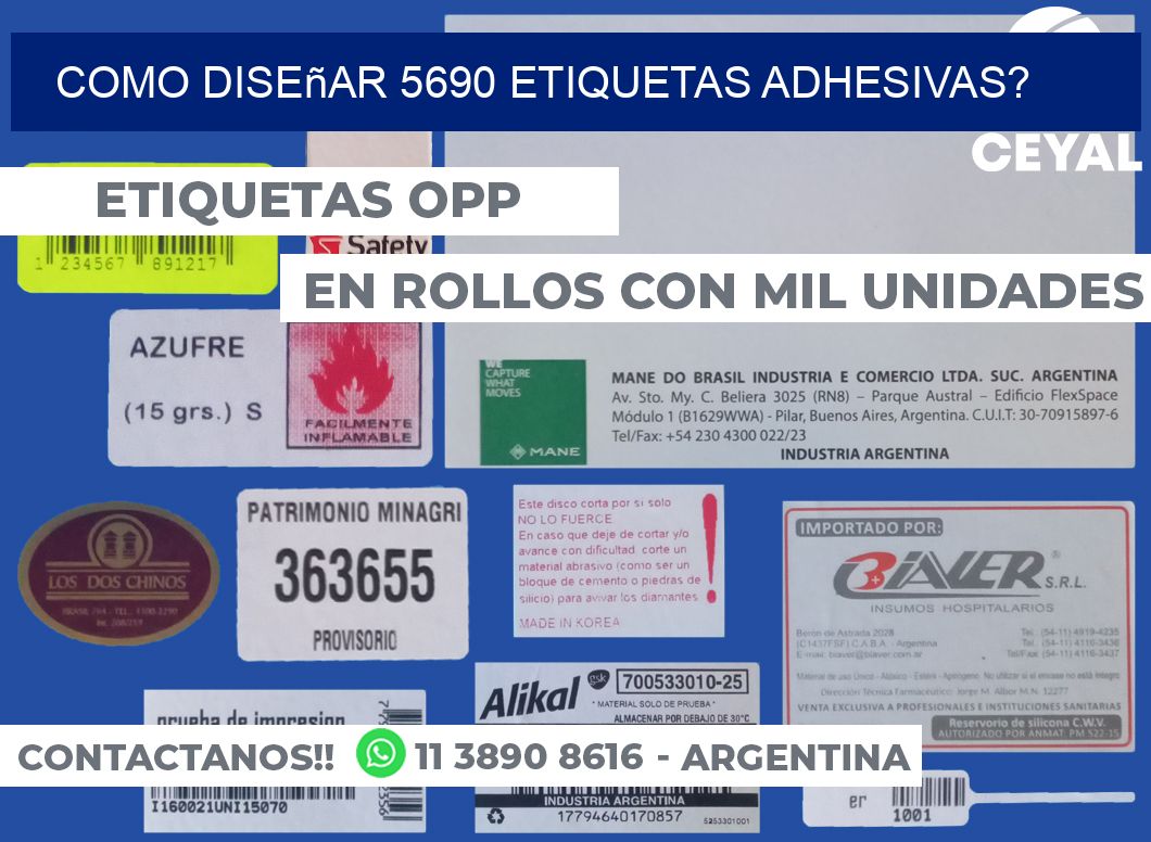 como diseñar 5690 etiquetas adhesivas?
