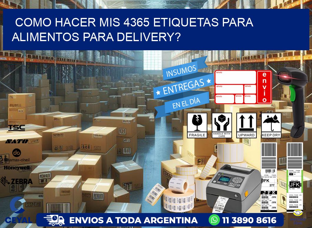 como hacer mis 4365 etiquetas para alimentos para delivery?